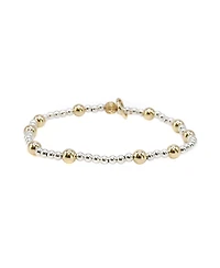Bowood Lane Non-Tarnishing Sterling Silver and Gold Filled Ball Stretch Bracelet