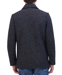 Kenneth Cole Men's Boucle Double Breasted Peacoat