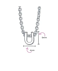 Bling Jewelry Tiny Block Letter Alphabet Initial A-z Dainty Pendant Necklace .925 Sterling Silver