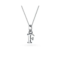 Bling Jewelry Abc Capital Block Letter Alphabet A-z Initial Pendant Necklace .925 Sterling Silver