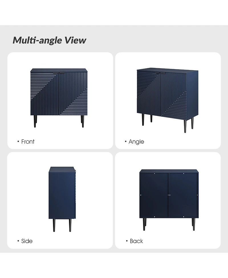 Halprin Modern Elegance Accent Cabinet with Wooden Legs
