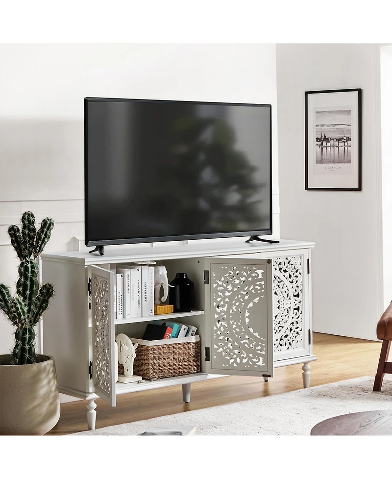 Hulala Home Ismenides Traditional 63”Wide Sideboard with Solid Wood Legs