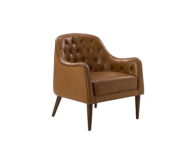 Casio 28.5" Wide Genuine Leather Barrel chair