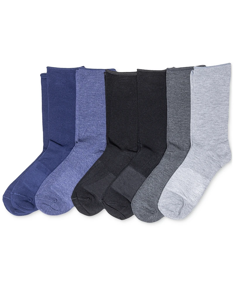 Lauren Ralph Women's 6 Pack Roll-Top Trouser Socks