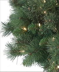 Puleo 6.5' Pre-Lit Slim Teton Pine Artificial Christmas Tree