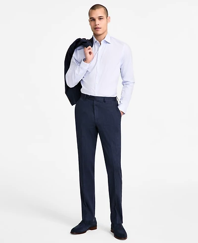 Michael Kors Men's Classic Fit Linen Suit Pant