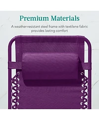 Best Choice Products Monochromatic Zero Gravity Chair, Folding Patio Recliner w/Side Tray, Headrest