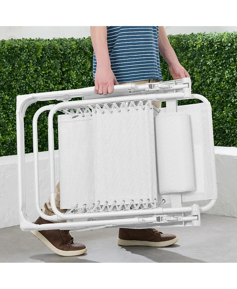 Best Choice Products Monochromatic Zero Gravity Chair, Folding Patio Recliner w/Side Tray, Headrest