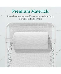 Best Choice Products Monochromatic Zero Gravity Chair, Folding Patio Recliner w/Side Tray, Headrest