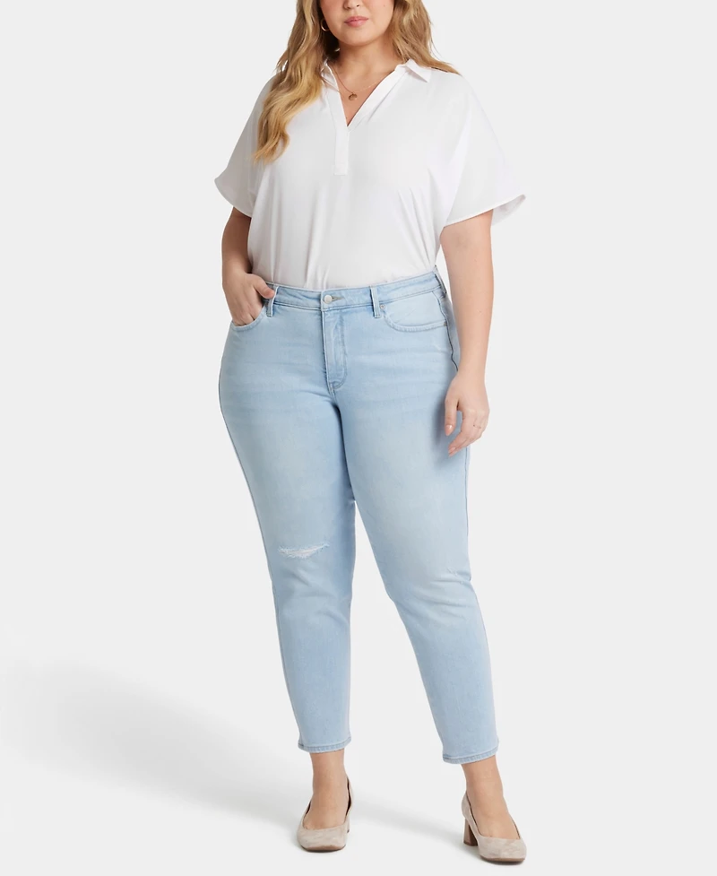 Nydj Plus Stella Tapered Ankle Jeans