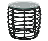 vidaXL 3 Piece Bistro Set Poly Rattan Black