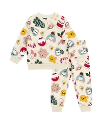 Winnie the Pooh Baby Boys Mickey Mouse Nightmare Before Christmas Toy Story Fleece Sweatshirt and Jogger Pants Outfit Set
