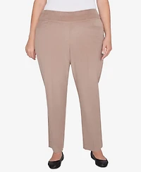 Alfred Dunner Plus Size Telluride Modern Corduroy Faux Fly Front Average Length Pants