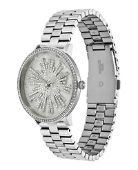 Olivia Burton Women's Ice Burst Silver-Tone Stainless Steel Bracelet Watch 35mm