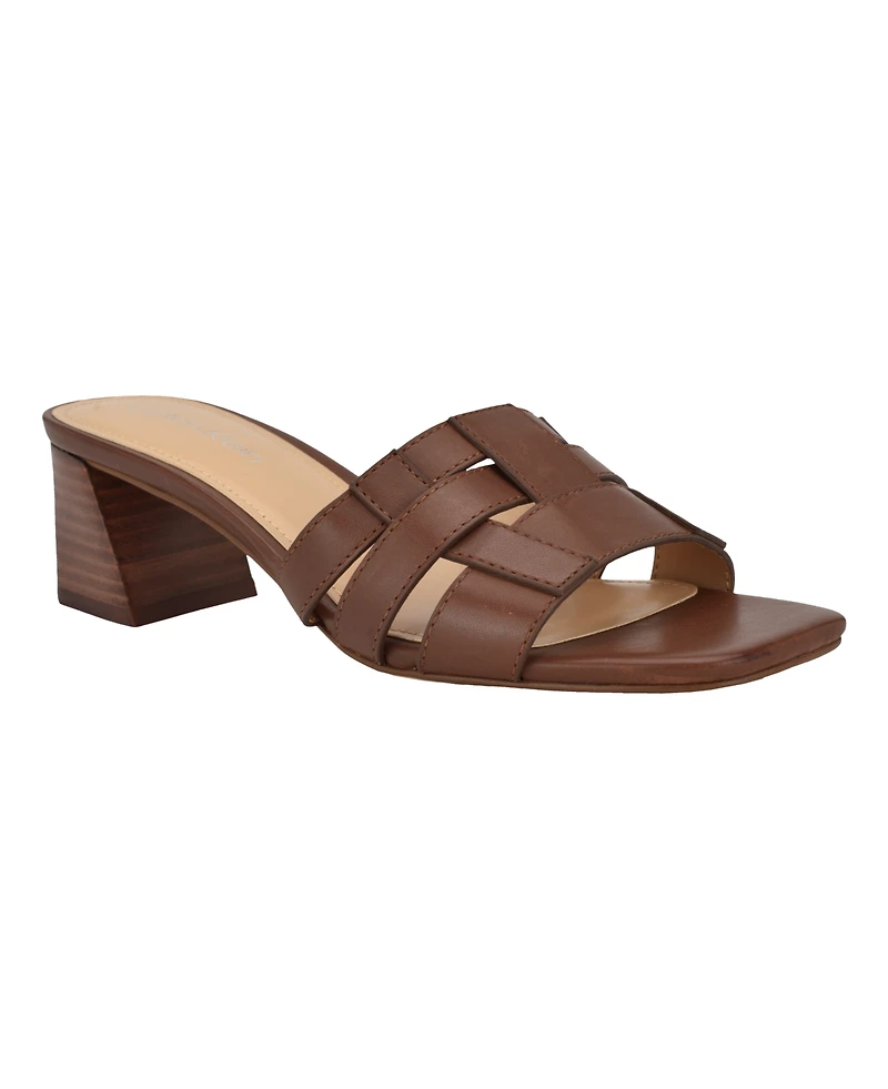 Calvin Klein Women's Alise Woven Block Heel Sandals