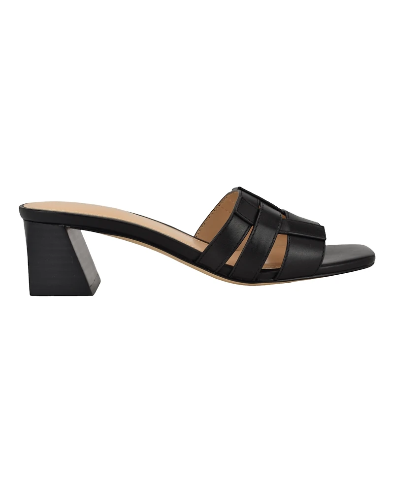 Calvin Klein Women's Alise Woven Block Heel Sandals