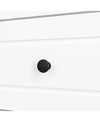 Famapy White 10-Shelf Accent Bookcase with Glass Doors, Led Lights