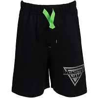 Monster Jam Toddler Boys Grave Digger El Toro Loco Megalodon T-Shirt Tank Top and French Terry Shorts 3 Piece Set to