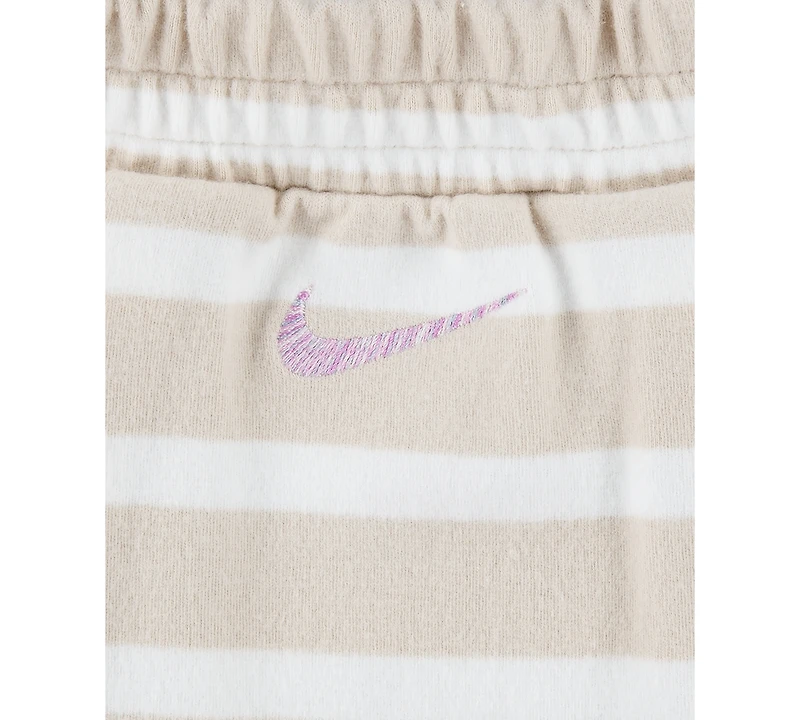 Nike Baby Girls "Ready Set" Striped Hoodie & Jogger Pants, 2-Piece Set