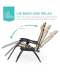 Best Choice Products Set of 2 Zero Gravity Lounge Chair Recliners for Patio