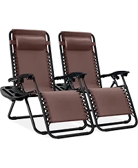 Best Choice Products Set of 2 Zero Gravity Lounge Chair Recliners for Patio