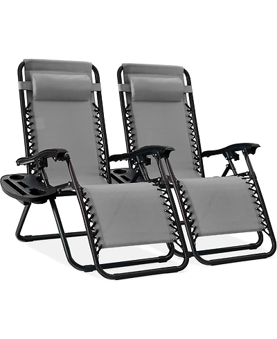 Best Choice Products Set of 2 Zero Gravity Lounge Chair Recliners for Patio