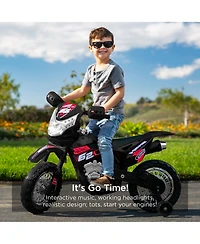 Best Choice Products 6V Kids Electric Battery Powered Ride On Motorcycle w/ Training Wheels, Lights, Music