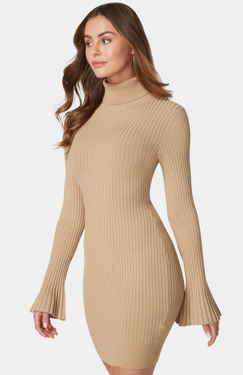 Bebe Women's Turtleneck Sweater Dress