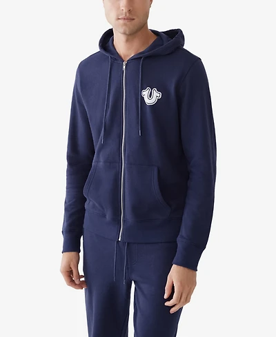 True Religion Men's Core Zip-Front Logo Hoodie