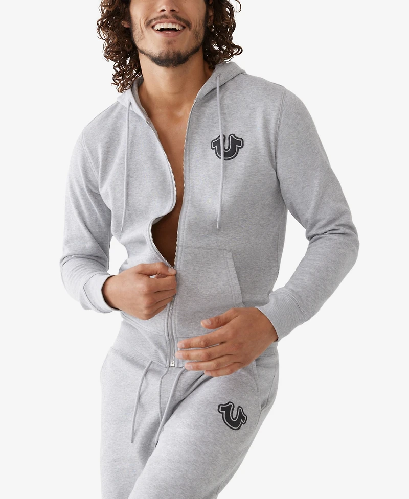 True Religion Men's Core Zip-Front Logo Hoodie