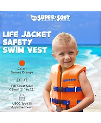 Trc Recreation Super Soft Child Life Jacket Swim Vest, Small