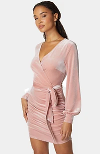 Bebe Women's Velvet Utility Mini Dress