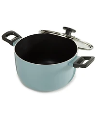 BergHOFF Sage Nonstick Aluminum Stockpot 9.5", 5.9qt. With Glass Lid