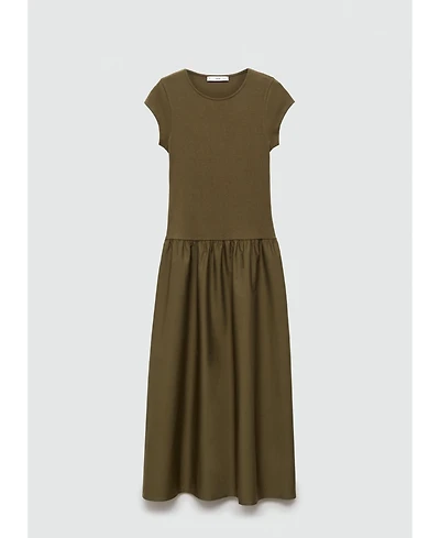 Mango Women's Ruffled Hem Flared Dress