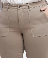 Nydj Plus Marilyn Straight Utility Pocket Jean