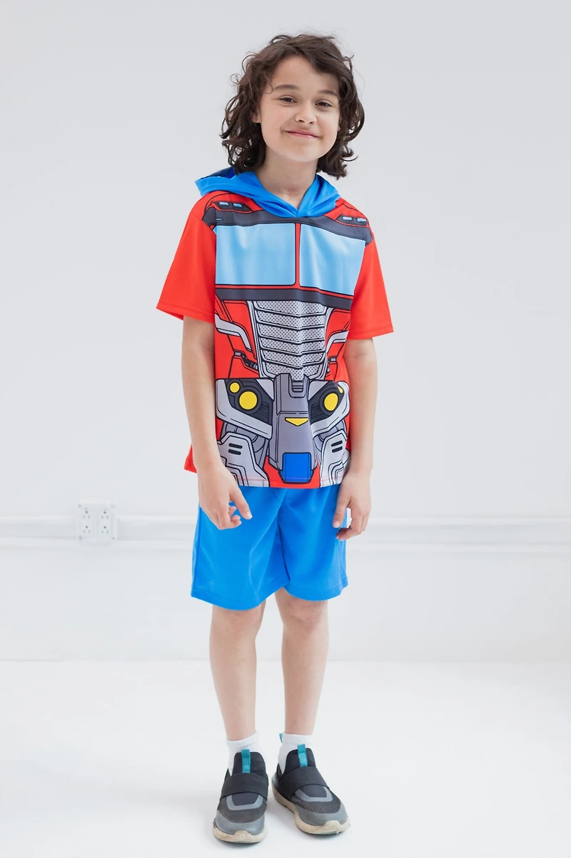 Transformers Toddler Boys Athletic Pullover T-Shirt Mesh Shorts Outfit Set