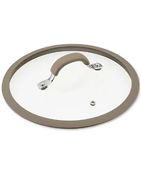 Rachael Ray Cook + Create 10" Silicone-Rimmed Glass Lid, Taupe