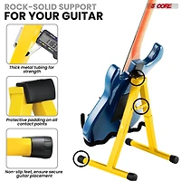 5 Core Guitar Stand Floor A Frame Electric Acoustic Bass Soporte Para Guitarra - Yellow