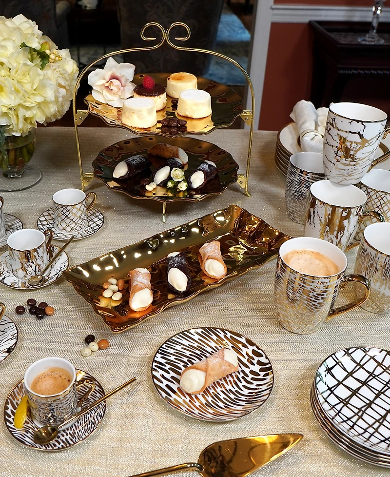Certified International Gold Coast 2 Tier Rack with 11" Plates