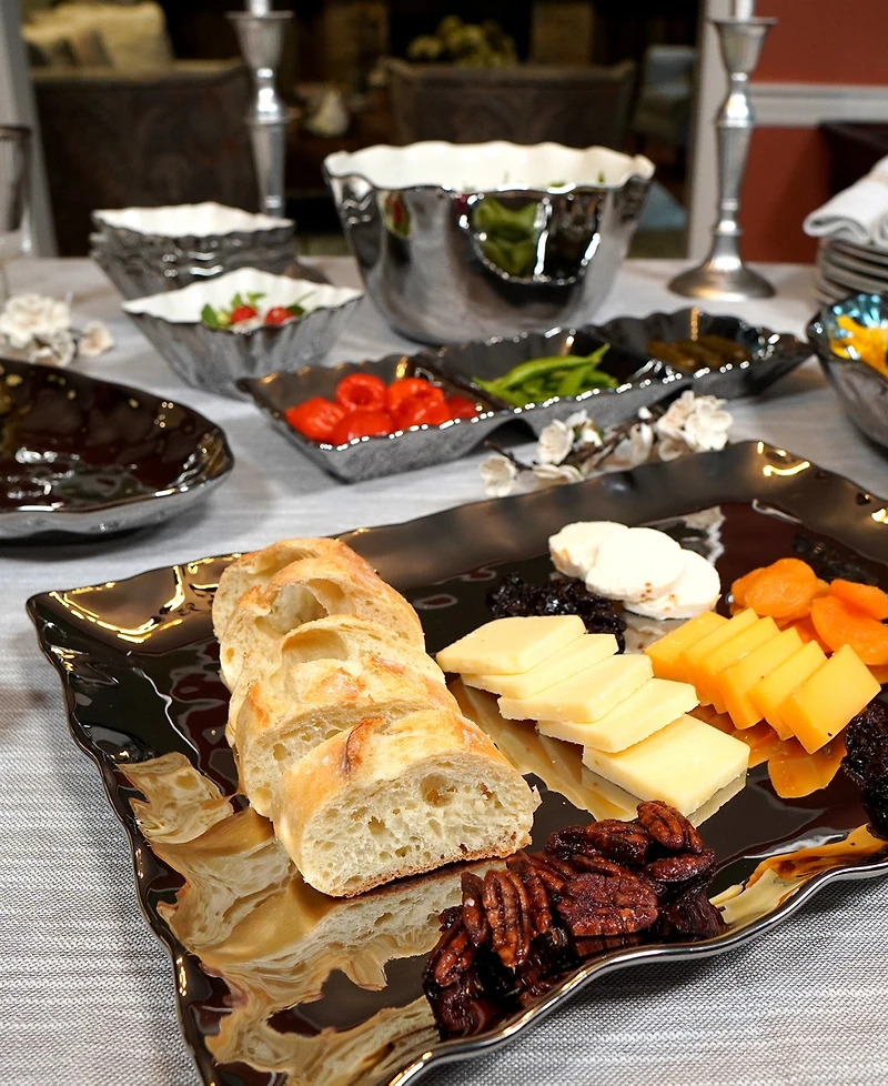 Certified International Gold-Silver Tone Coast Deep Bowl