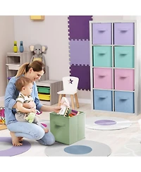 Sorbus Inch Pack Sturdy Collapsible Fabric Storage Cubes with Handle - for Organizing Clothes, Toys, Books