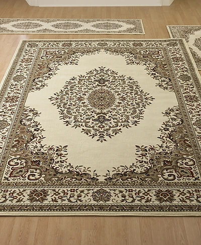 Closeout! Km Home Roma Kerman Ivory 3-Pc. Rug Set