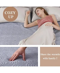 Caromio King Electric Heated Mattress Pad with Dual Control, 78"x80"
