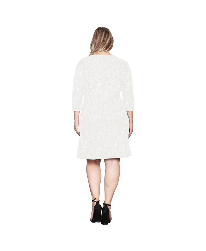 Standards & Practices Plus Women's Floral Crochet Mini Dress