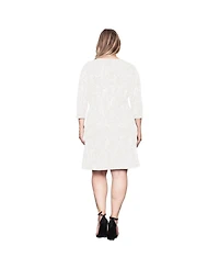 Standards & Practices Plus Women's Floral Crochet Mini Dress