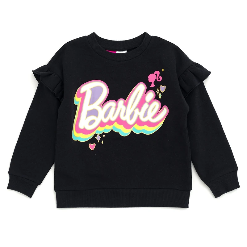 Barbie Girls Fleece Sweatshirt and Jogger Pants Outfit Set