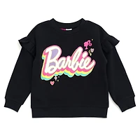 Barbie Girls Fleece Sweatshirt and Jogger Pants Outfit Set