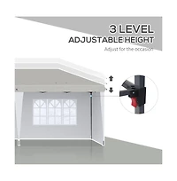 Slickblue 10' x 20' Pop-Up Canopy Party Tent with 4 Sidewalls for Complete Coverage