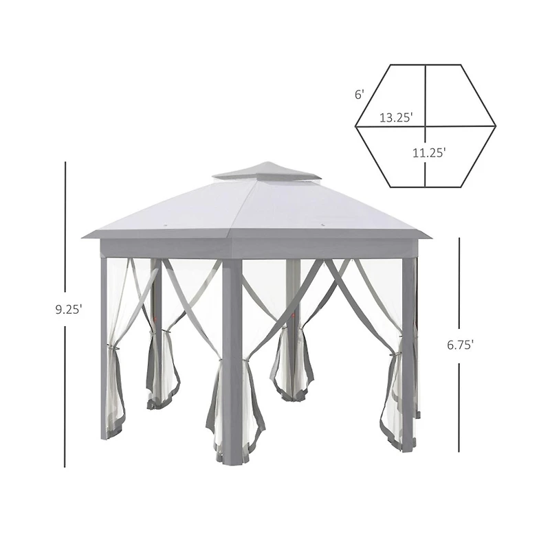 Slickblue Pop-Up Gazebo Party Tent for Quick Setup and Outdoor Gatherings