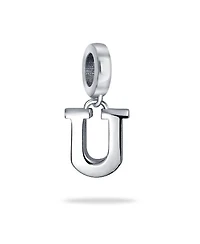 Bling Jewelry Dangle Block Letter A-z Alphabet Initial Charm Bead Solid .925 Sterling Silver Fits European Bracelet